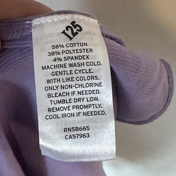 NWT BP by Nordstrom Purple Micro Ribbed Picot Trim Thong Bodysuit - L - Picture 6 of 8